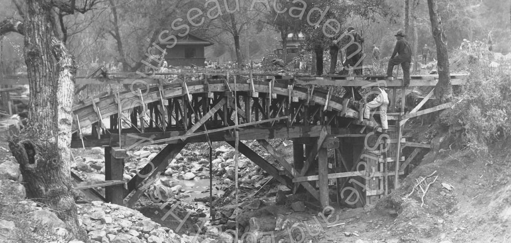 Alum Rock Park Footbridge Under Construction