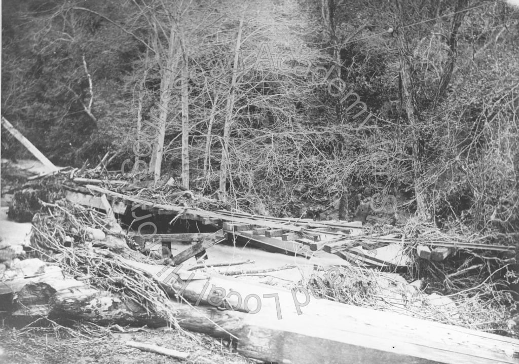 Alum Rock Park Line Trestle Destroyed by Flooding