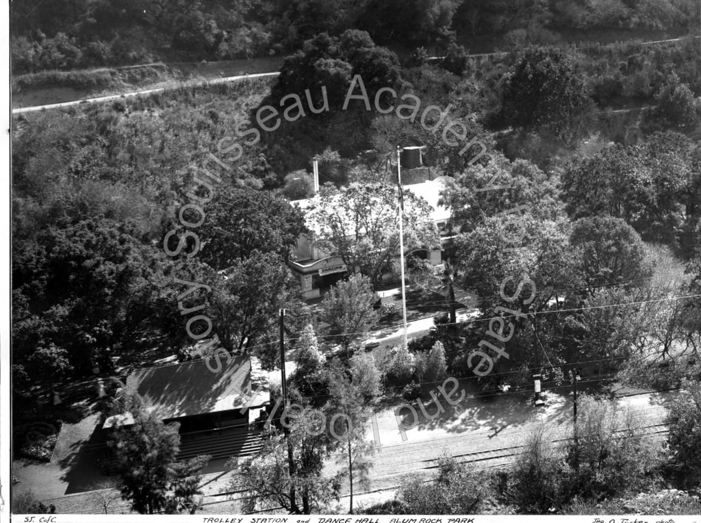 Trolley station and dance hall at Alum Rock Park