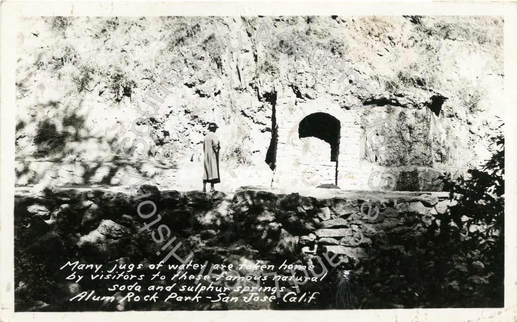 Woman at Alum Rock Park spring