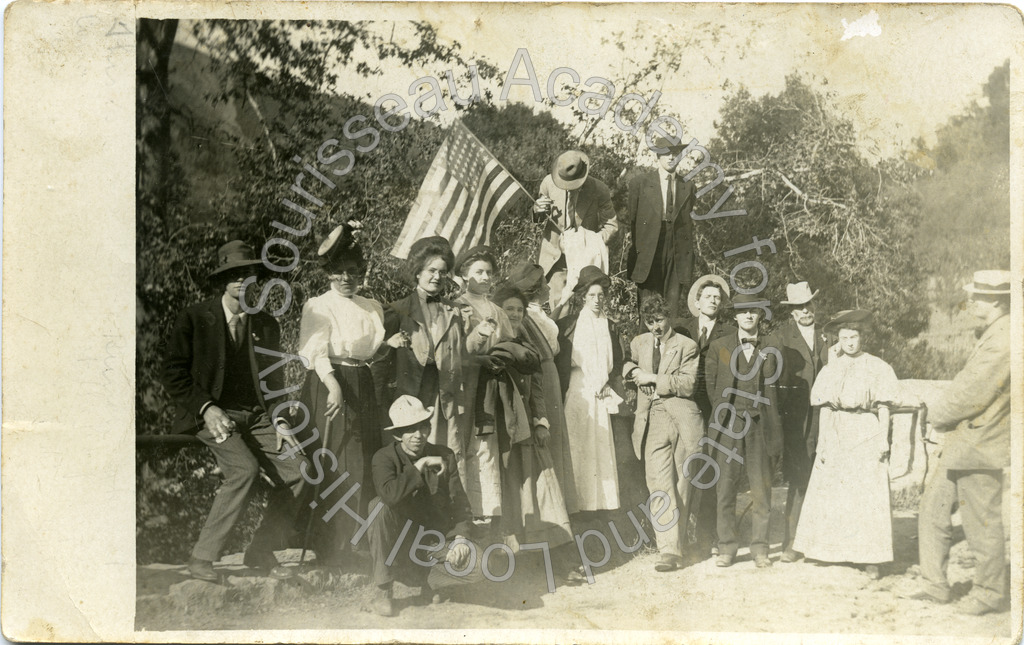 Patriotic group on Independece Day at Alum Rock Park