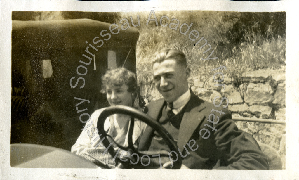 Unidentified people in an automobile