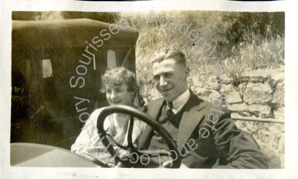 Unidentified people in an automobile