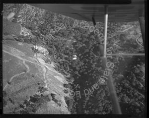 Aerial view of Alum Rock Park and the surrounding hills