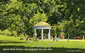 People by gazebo, Alum Rock Park