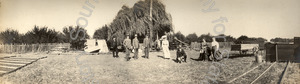 Image of Polhemus family members visiting fruit drying facility at Coyote Ranch