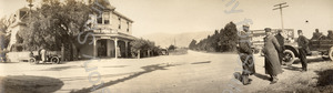 Image of Members of the auto club parked in front of the Warm Springs Hotel