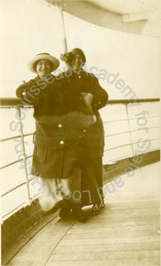 Image of Celestine and Thomasine Casalegno on deck