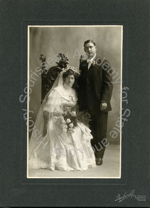 Image of Portrait of Theresa Mirassou and her first husband, Louis Simon