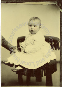 Image of Portrait of Baby Anna Florence Clayton Sitting in Chair
