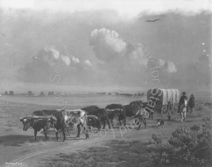 Image of Photograph of the canvas "Crossing the Plains" 