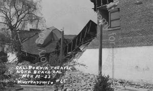 Image of California Theatre after the earthquake