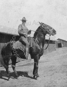Image of Mounted cavalry soldier at Camp Kearny, San Diego, California