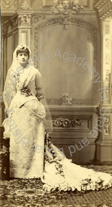 Image of Unidentified young woman in a wedding gown, likely a member of the Talbot family