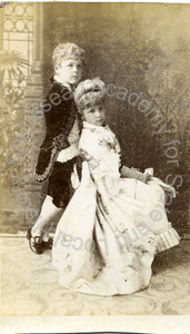 Image of Portrait of Earle Talbot and an unidentified young girl