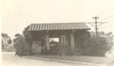 Image of S.P. waiting station, Northbrae, Berkeley, end view, "Monterey"