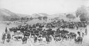 Image of Photograph of canvas "Rodeo on the Donne Ranch," by Andrew P. Hill