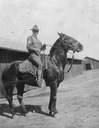 Image of Mounted cavalry soldier at Camp Kearny, San Diego, California